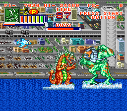 King of the Monsters 2 (USA) In game screenshot